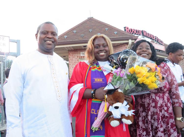 Proud parents at her graduation