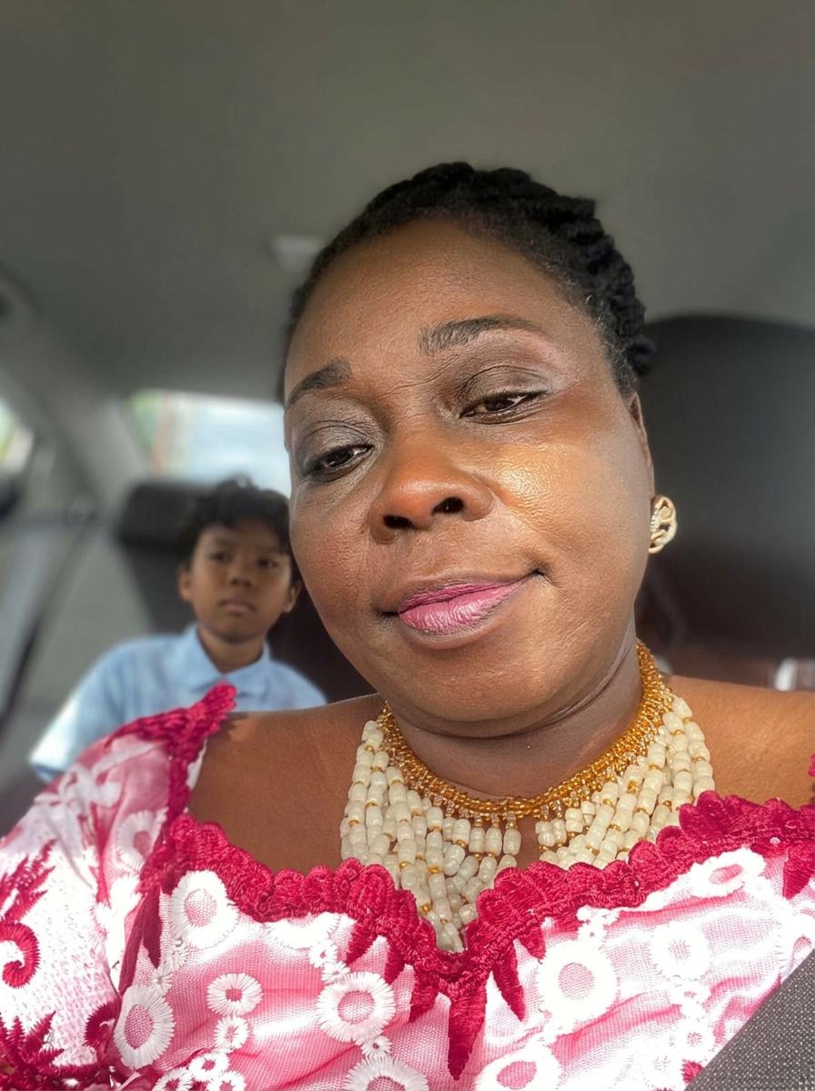 A tender selfie with her grandson
